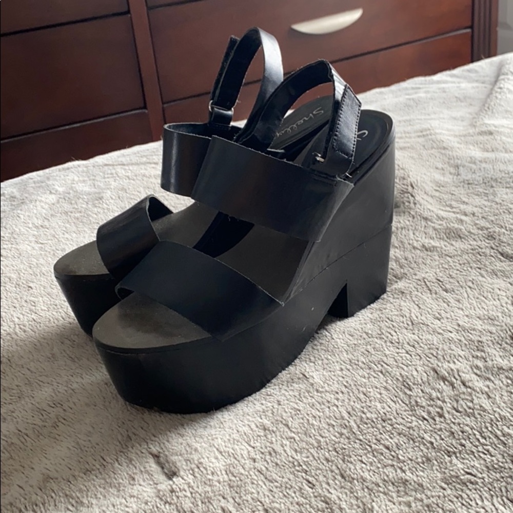Platform Black Sandals - image 2
